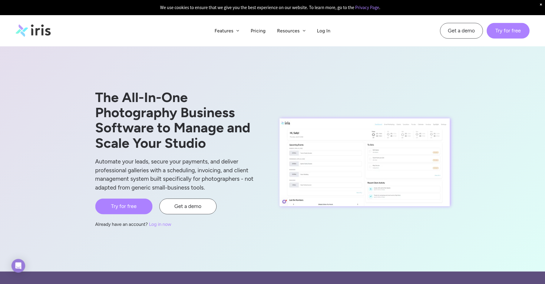 Iris Works homepage