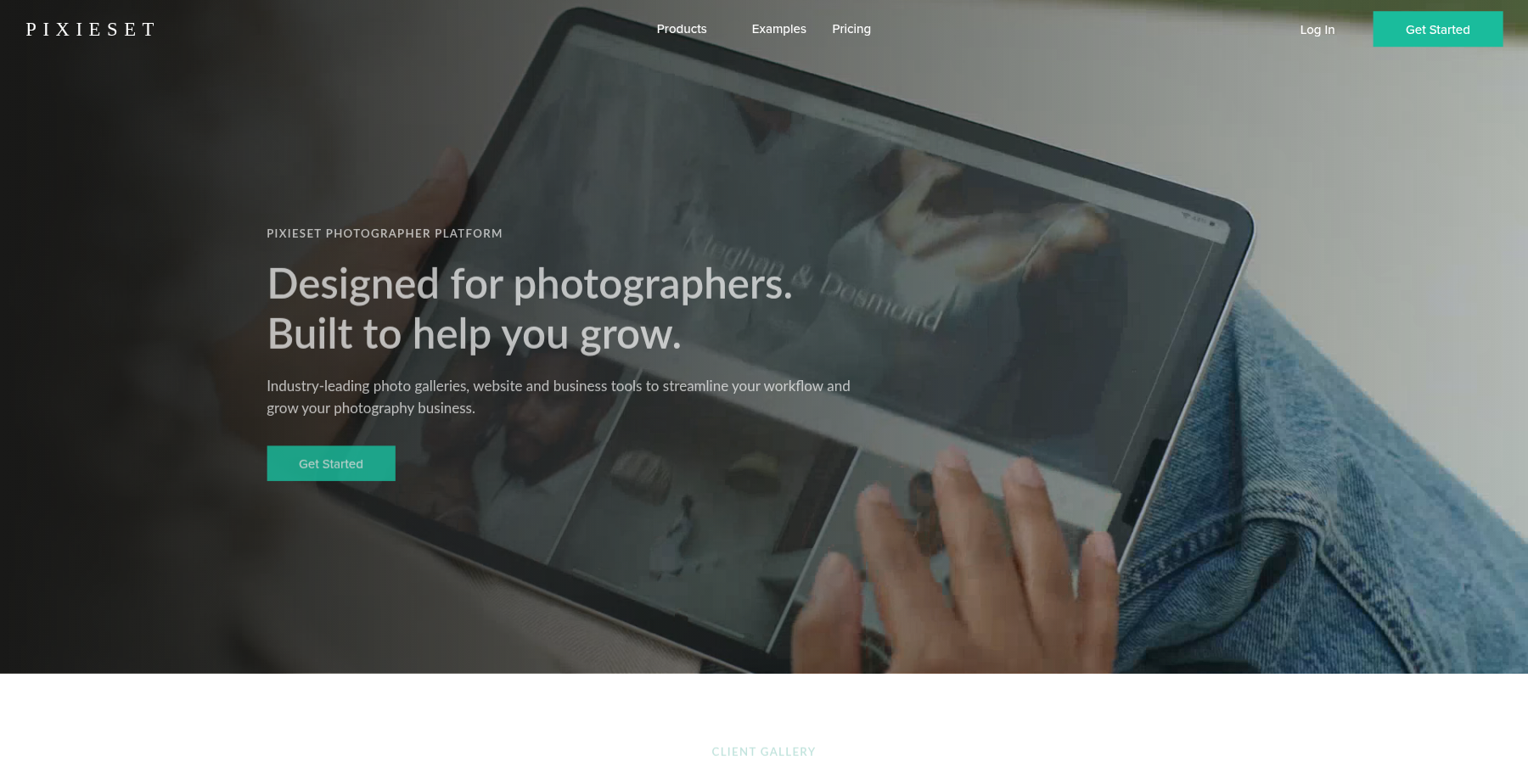 Pixieset homepage