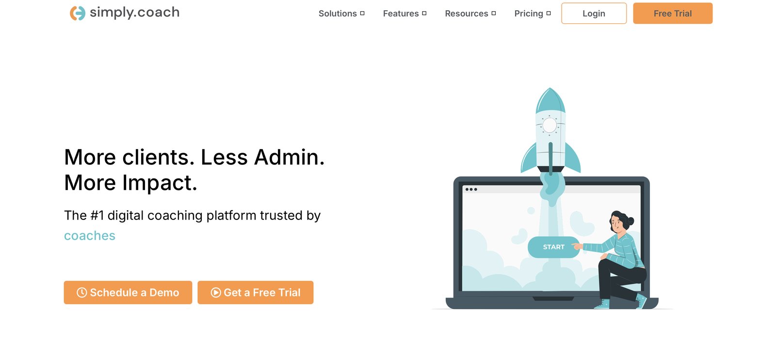 Simply.Coach coaching platform dashboard for solo coaches